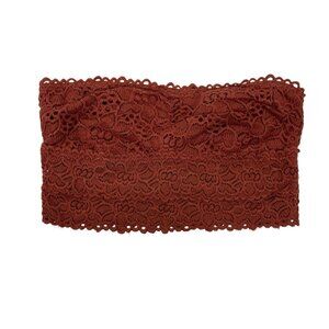 Aerie Bralette Medium Brown Strapless Lace Tube Top Lounge Intimates Y2K